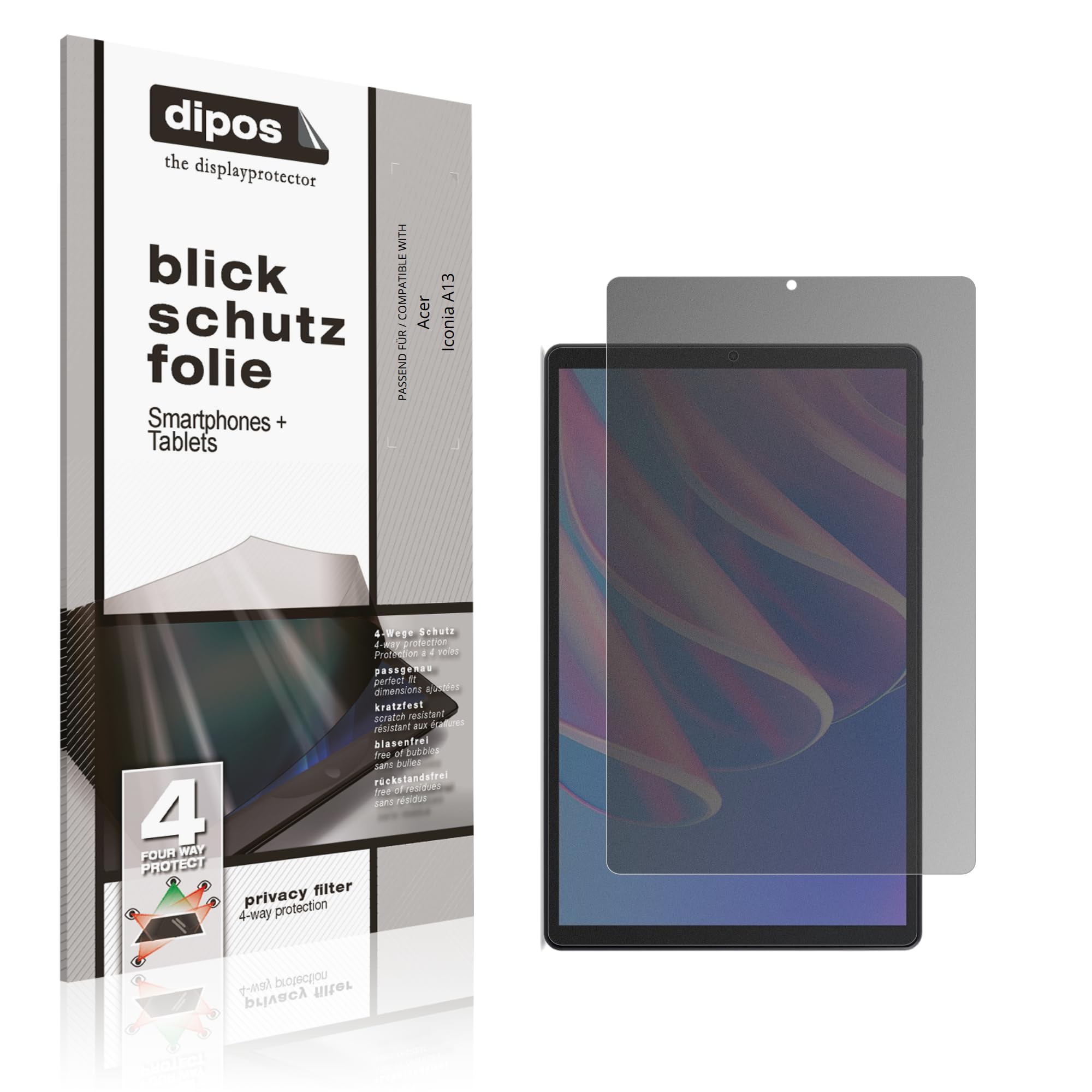 dipos Pellicola Privacy per Acer Iconia A13