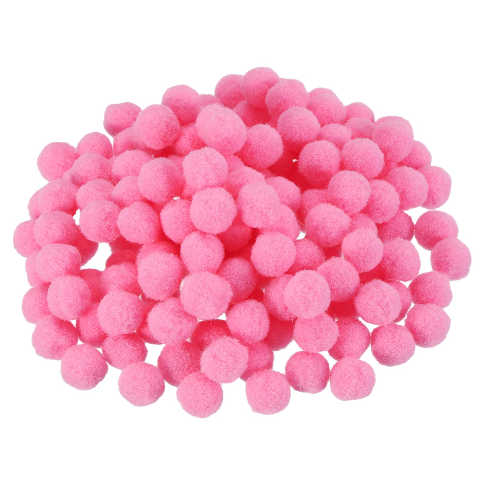 PATIKIL 0.8inch Pom Poms for Crafts, 150Pcs High Elastic Fuzzy Pastel Balls for Art Supplies DIY Creative Craft Material Handicraft Decorations, Pink