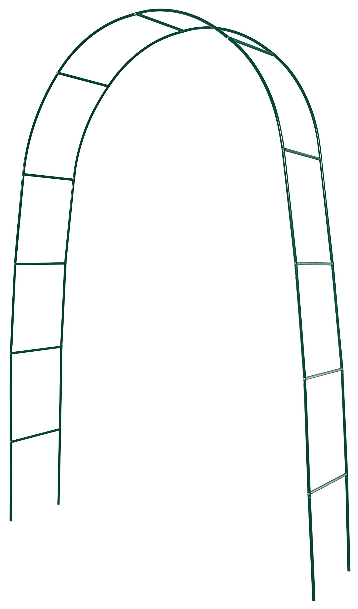 Verdemax 8015358034494 Arco in Ferro Decorativo per rampicanti Verde Giardino sostegni Piante, Unica