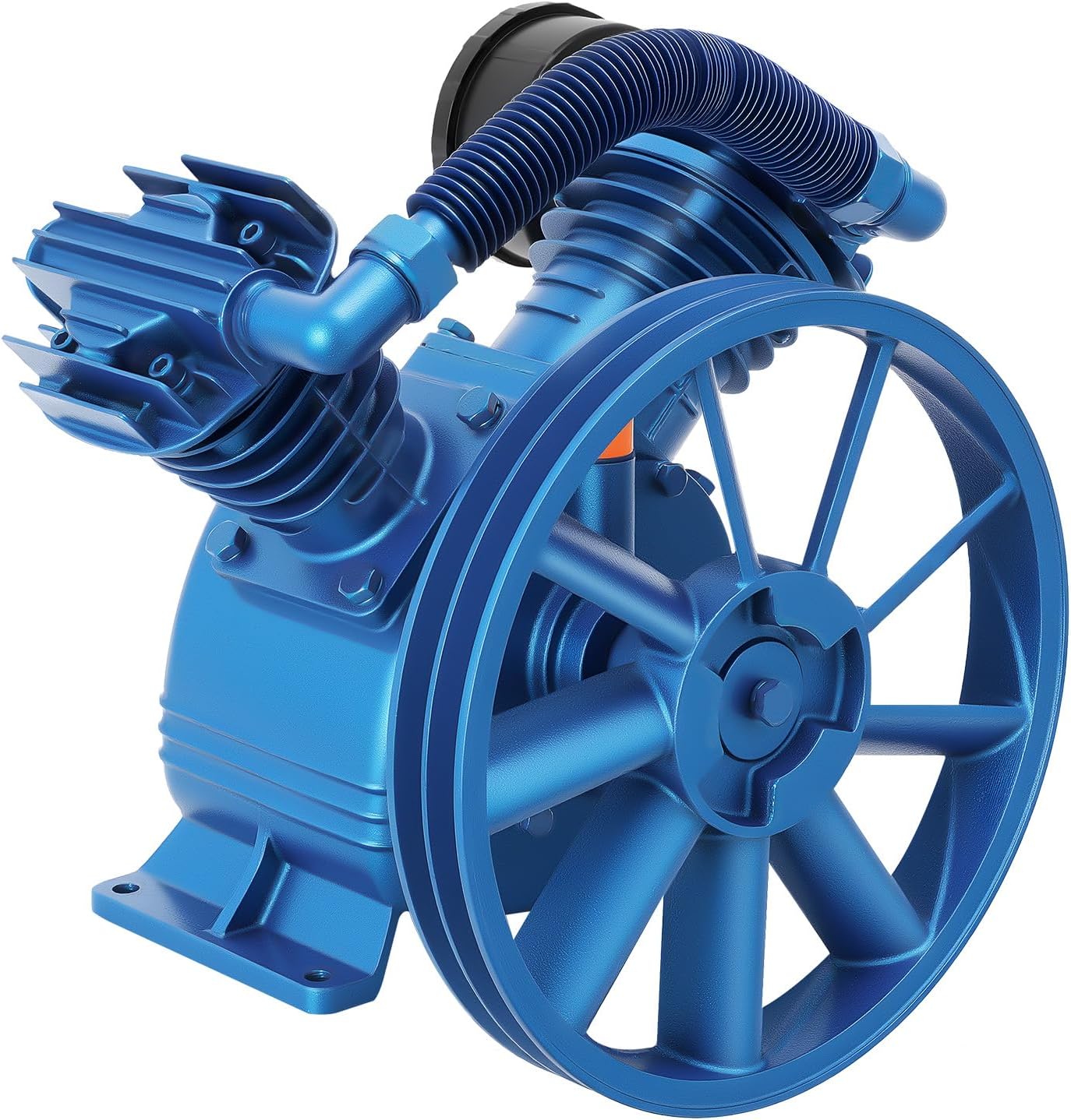 Twin Cylinder 2-Stage Air Compressor Head 4KW 5.5HP Replacement Air Compressor Pump for Factories Auto Repair Painting