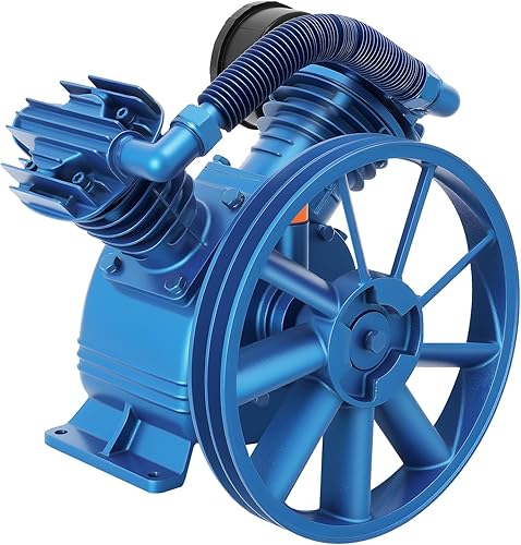 Cabezal de bomba de compresor de aire de doble cilindro de 175PSI 5.5HP, 21CFM V Tipo Doble Etapa Universal de Bajo Consumo de Energía Motor de