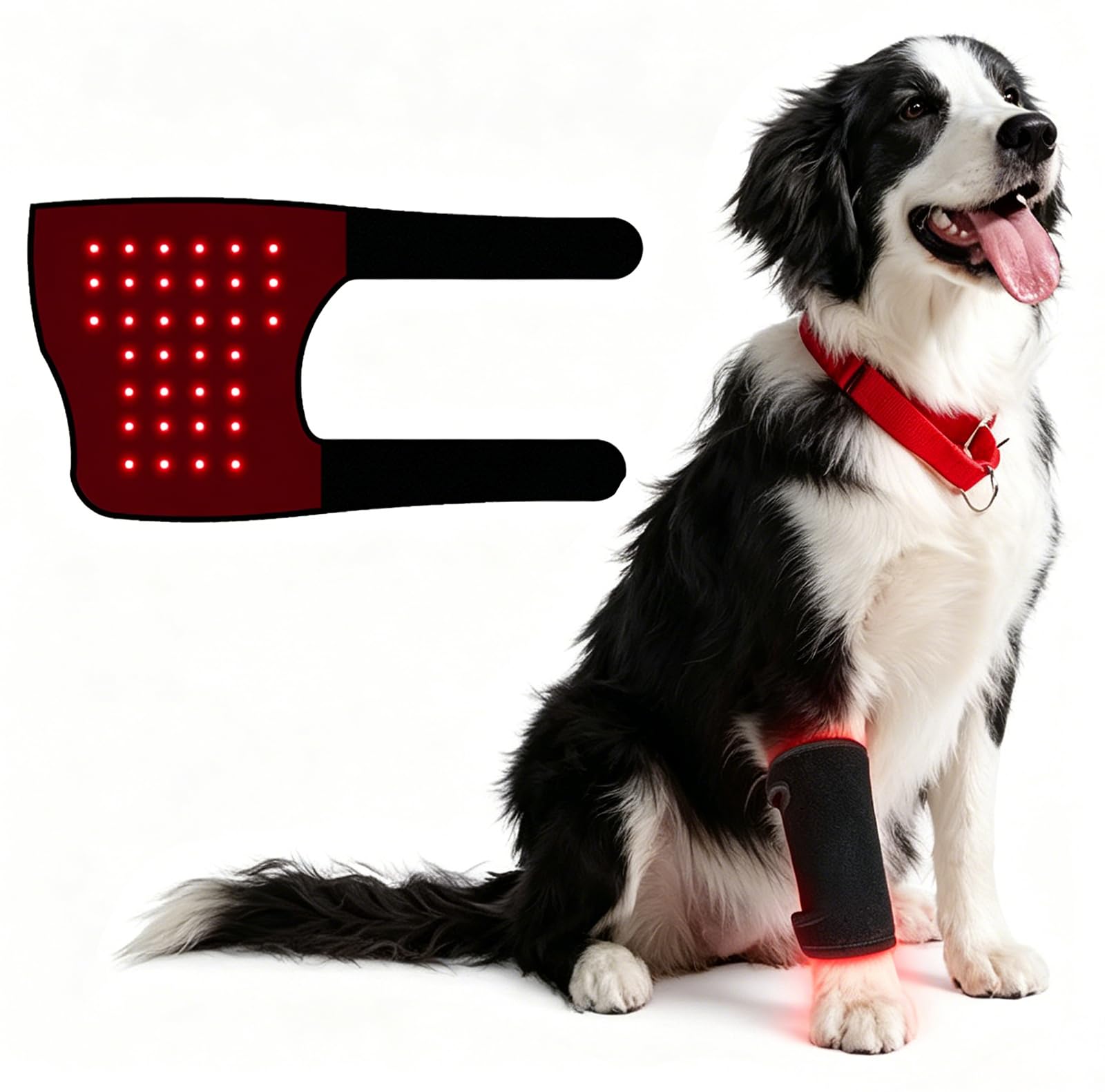 Almohadilla de terapia de luz roja inalámbrica para perros con rigidez muscular