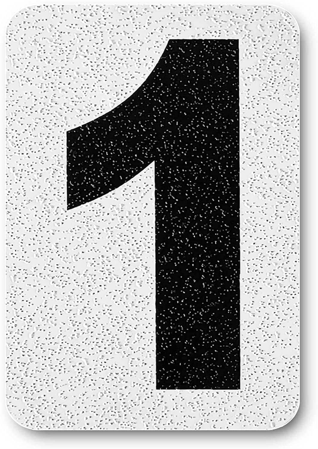 Curb N Sign Mailbox Numbers Sticker - Premium Aluminum Number Stickers for Home – Reflective House Numbers for Mailbox, Front Door, Vehicles & Sidewalks - Easy Peel & Stick Installation (6 Inch)