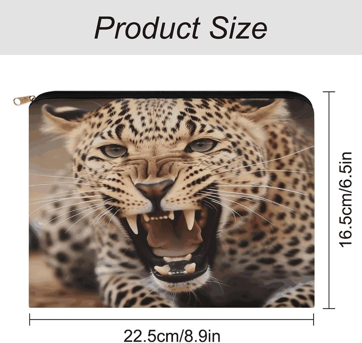 Leopard Roars Cool Animal Makeup Bag Travel Cosmetic Bag image 2