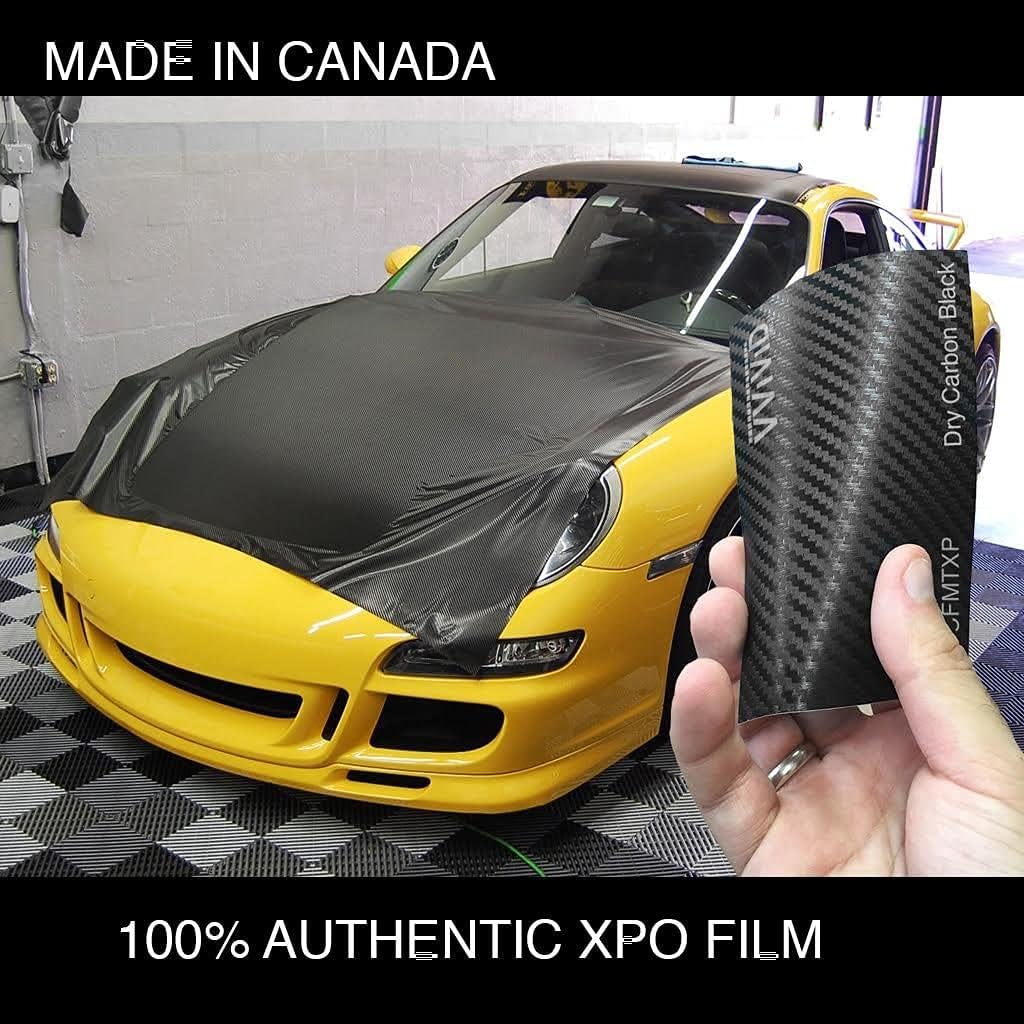VVIVID XPO Black Carbon Fiber Car Wrap Vinyl Roll with Air Release Technology (4ft x 5ft)