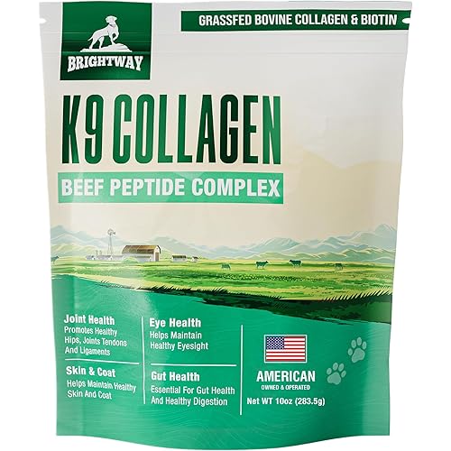 K9 Collagen PEPTIDE Complex W/BIOTIN - Hip & Joint Supplement for Dogs- Supports Healthy Joints, Skin & Coat – Helps in Recovery & Repair– 3+ Months Supply - Over 114 Servings!
