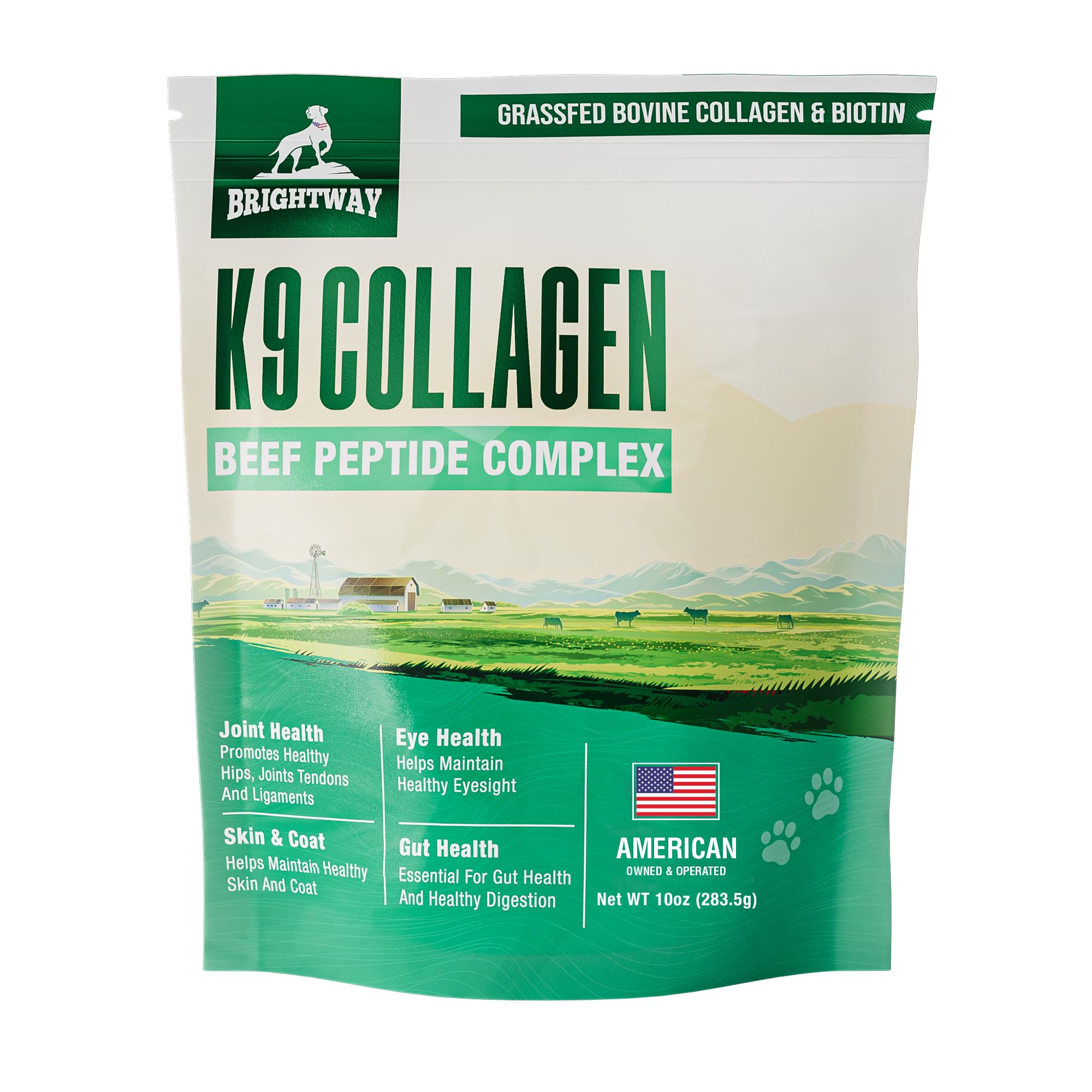 K9 Collagen PEPTIDE Complex W/BIOTIN - Hip & Joint Supplement for Dogs- Supports Healthy Joints, Skin & Coat – Helps in Recovery & Repair– 3+ Months Supply - Over 114 Servings!