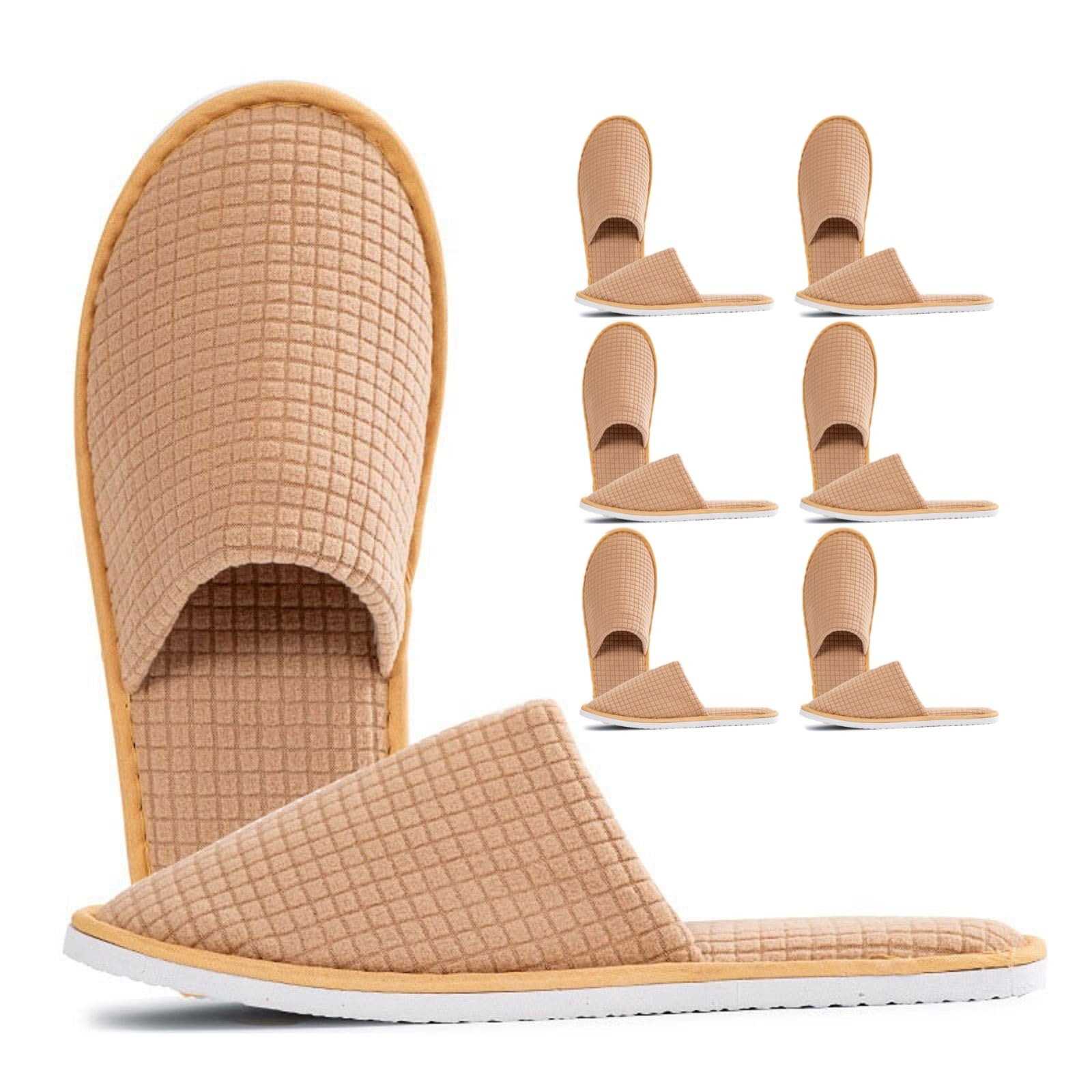 Kiuiom Slippers Hotel,Chausson Invites,SPA Pantoufles,Pantoufles Hôtel en Peluche Pantoufles Intérieur Légères pour Femmes et Hommes pour Hôtels Spa Maison Voyage