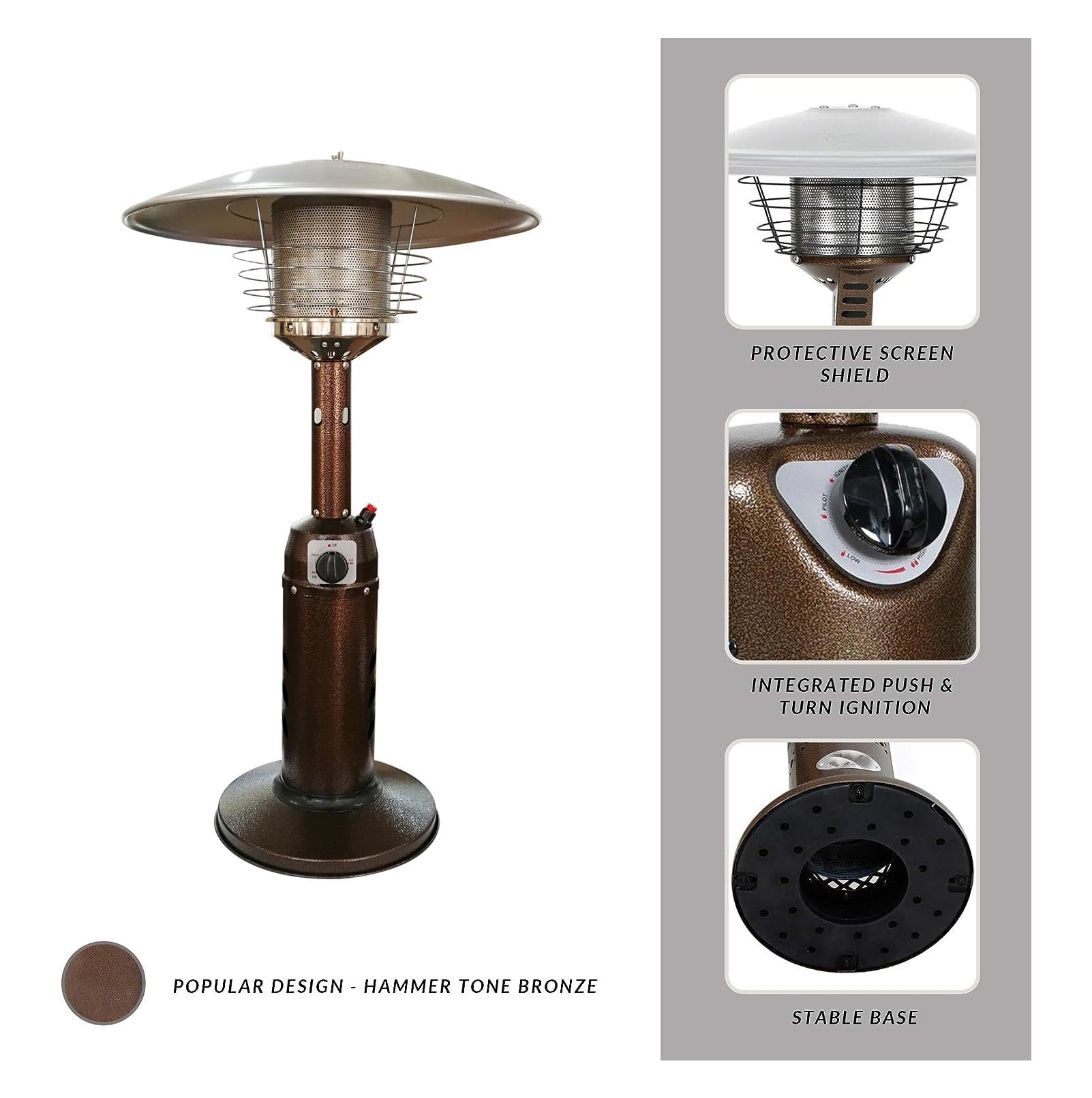 Stufa a gas portatile da tavolo, per esterni, a basso consumo energetico, per gazebo, giardino, campeggio