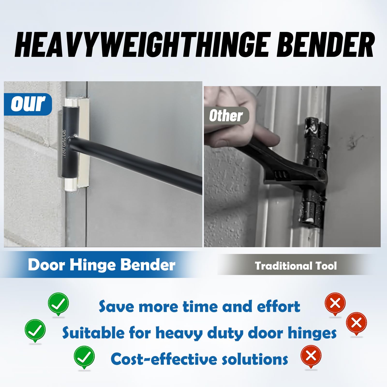 Outil De Réglage De Charnière – Clé Cintreuse De Charnière à Long Manche Pour Porte Commerciale De Calibre .134