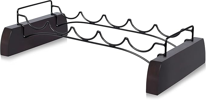 BIRDROCK HOME Estante de Vino Apilable para 10 Botellas, Color Marrón Oscuro miniatura 5