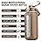 kytffu 64oz Glass Water Bottles with Straw, Half Gallon Motivational Glass Bottle with Silicone Sleeve and Time Marker, 2L Leakproof Large Glass Water Jug for Gym Home Office,Amber