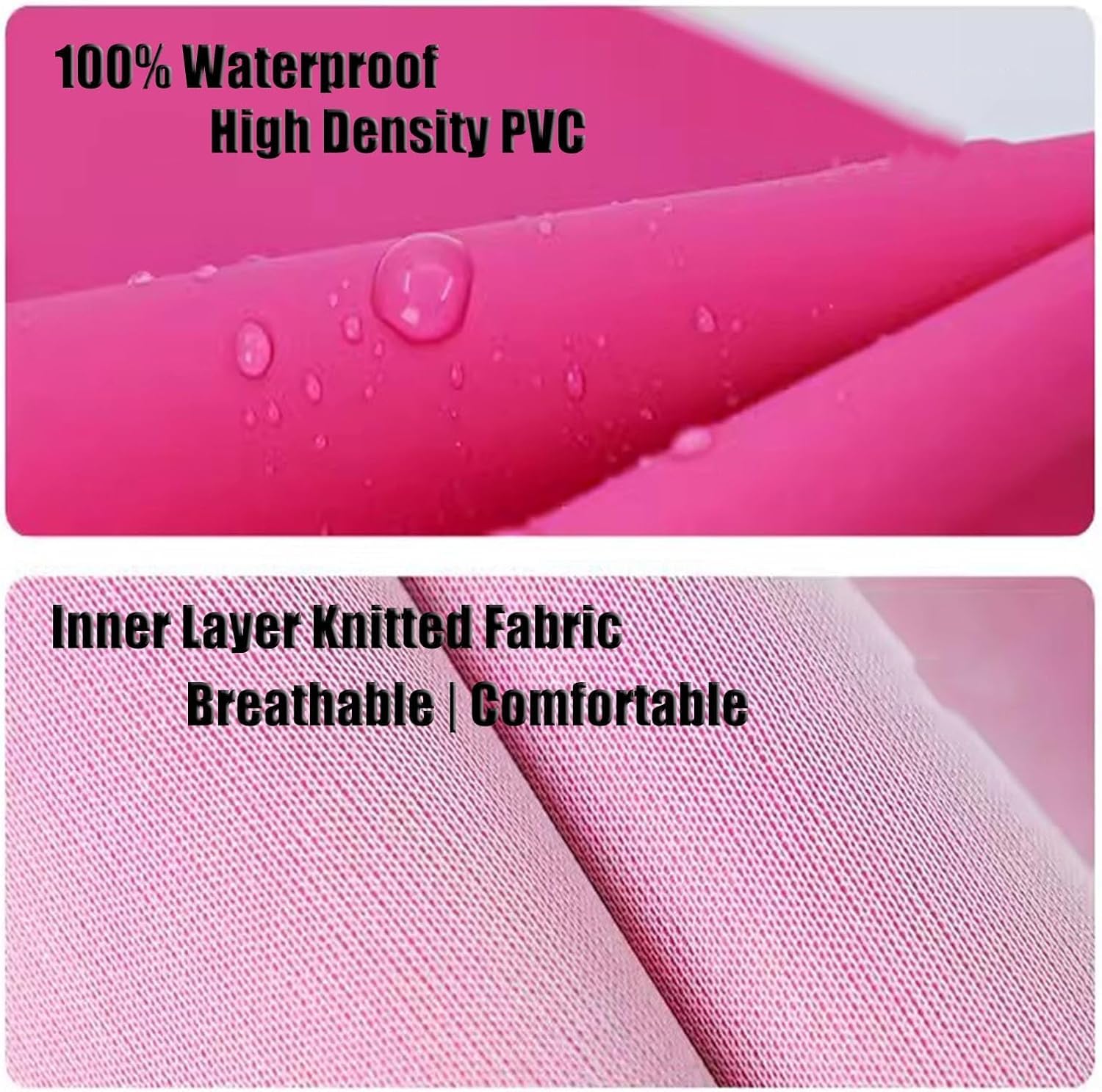 Damskie spodniobuty, wodoodporne spodniobuty, lekkie buty biodrowe z PVC z podeszwą z kolcami(Pink,6.5)