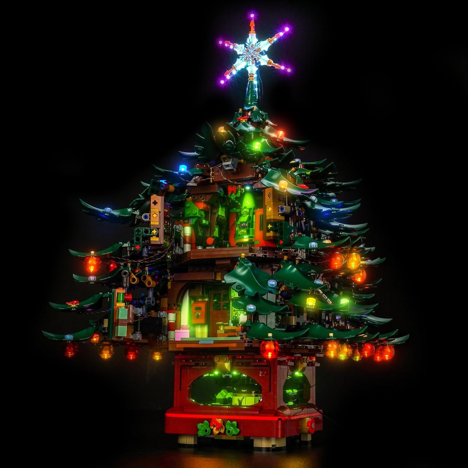 LED Lighting Compatible with Lego 41843 Family Christmas Tree Decoration - JUST Lights,Colorful Light Kit Compatible with Lego 41843 Christmas Decor,NOT Included The Model