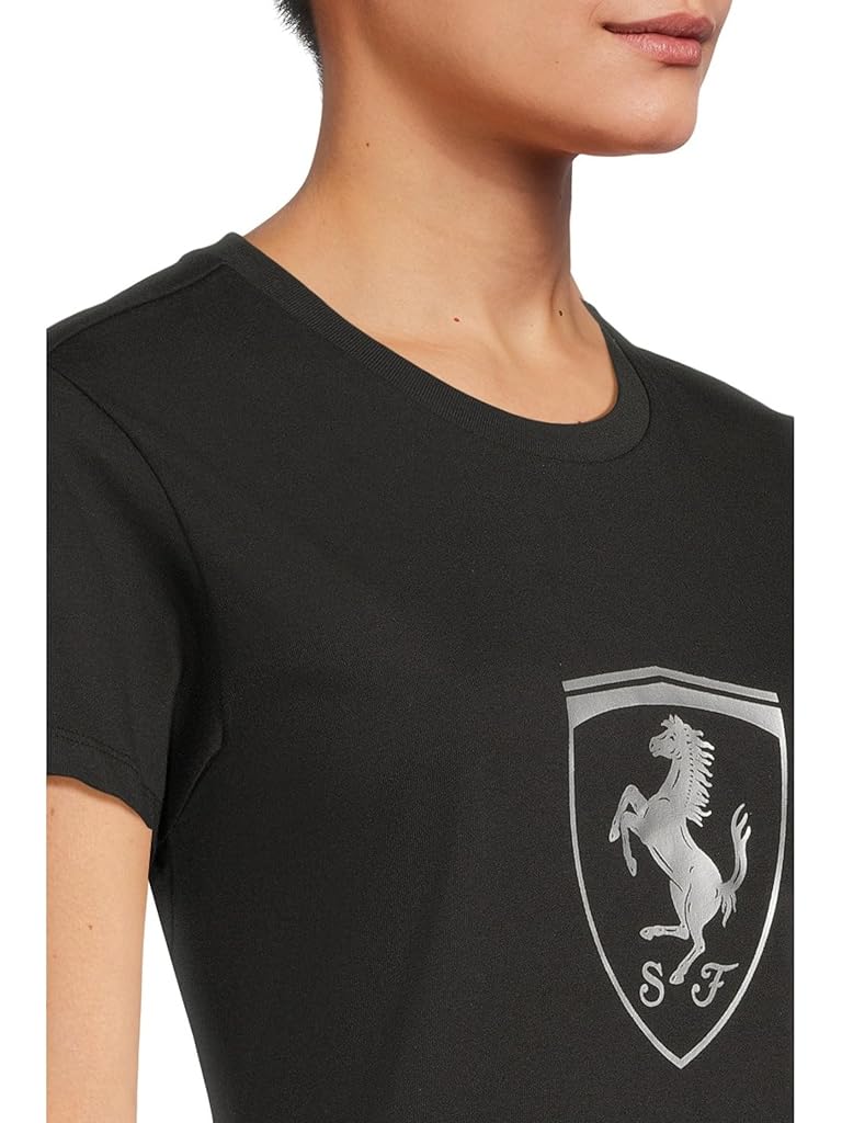 Black PUMA Scuderia Ferrari Tonal Shield T-shirt