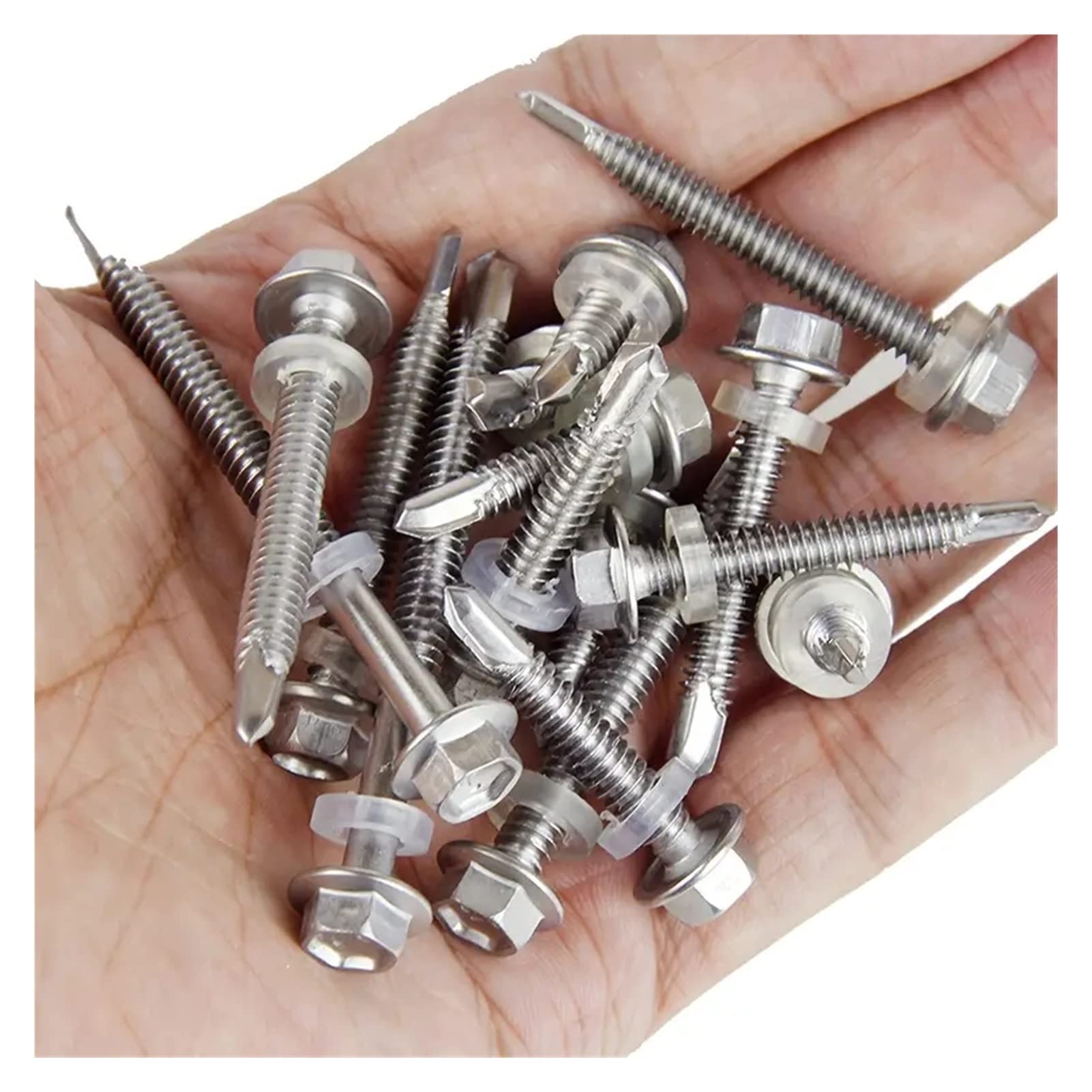 150 stücke Edelstahl Selbstschneidende Schrauben Sortiment 10 Hex Kopf Selbstbohren Schwanz Schrauben Für Metallbau Und Reparatur