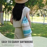 Vista 3 de Hamaca brasileña con correas para árboles, hamacas de lona, hamaca portátil con bolsa de transporte para patio trasero, porche, uso en exteriores e