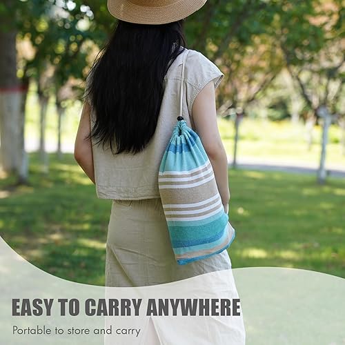 Miniatura 3 de Hamaca brasileña con correas para árboles, hamacas de lona, hamaca portátil con bolsa de transporte para patio trasero, porche, uso en exteriores e