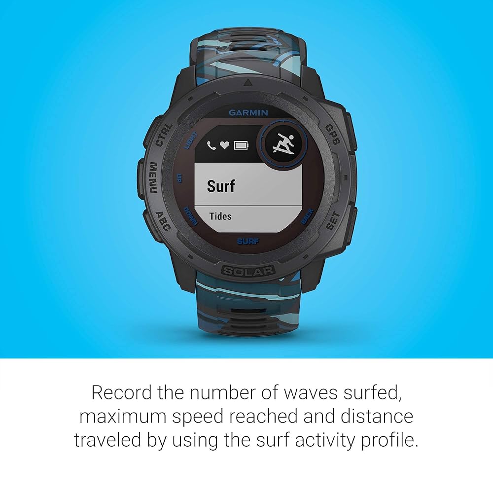 Amazon.com: Garmin Instinct Solar Surf, Solar-Powered Rugged