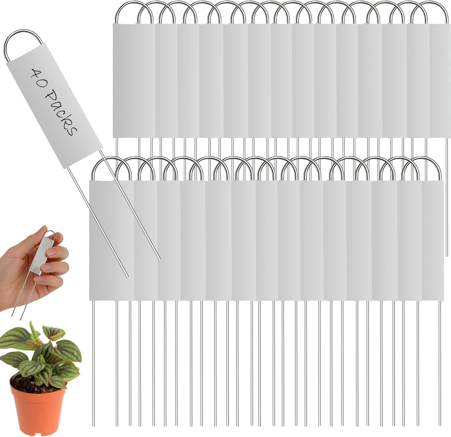 50 Pieces Metal Plant Labels 11.8 Inch Copper Metal Plant Tags Garden Label Markers Outdoor Planting Garden Markers for Plants Vegetables Herb Seedlings Flowers