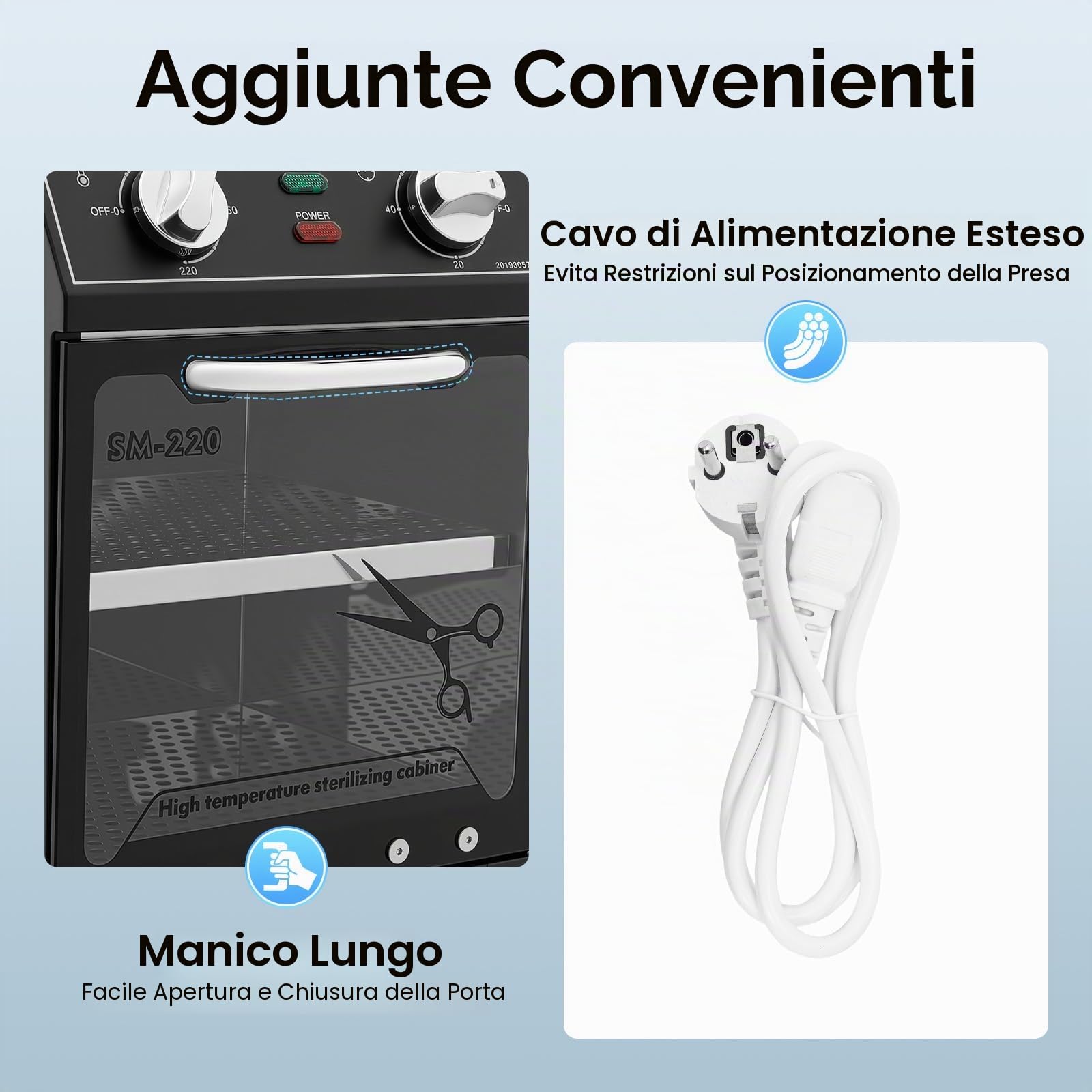 Sterilizzatore per strumenti 600 W sterilizzatore ad aria calda sterilizzatore autoclave sterilizzatore ad alta temperatura Spa sterilizzatori per utensili per unghie