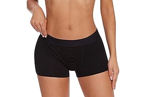 Black Size M Strapless Strap On Boxer Briefs
