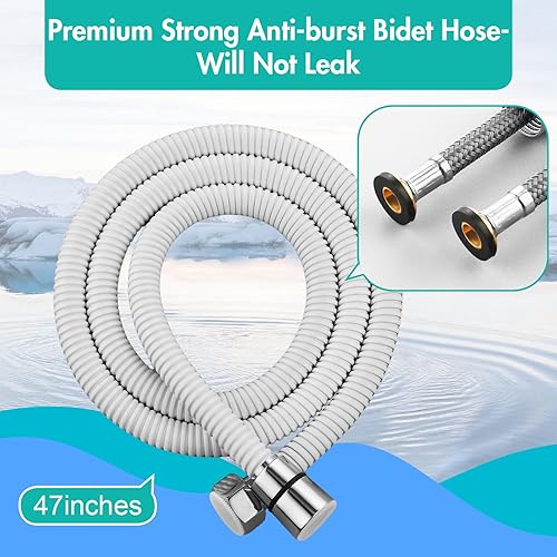 Miniatura 6 de BARROCK Pulverizador de bidé de mano para inodoro, kit de rociado de pañales de tela de bebé de acero inoxidable, juego de accesorios de bidé para