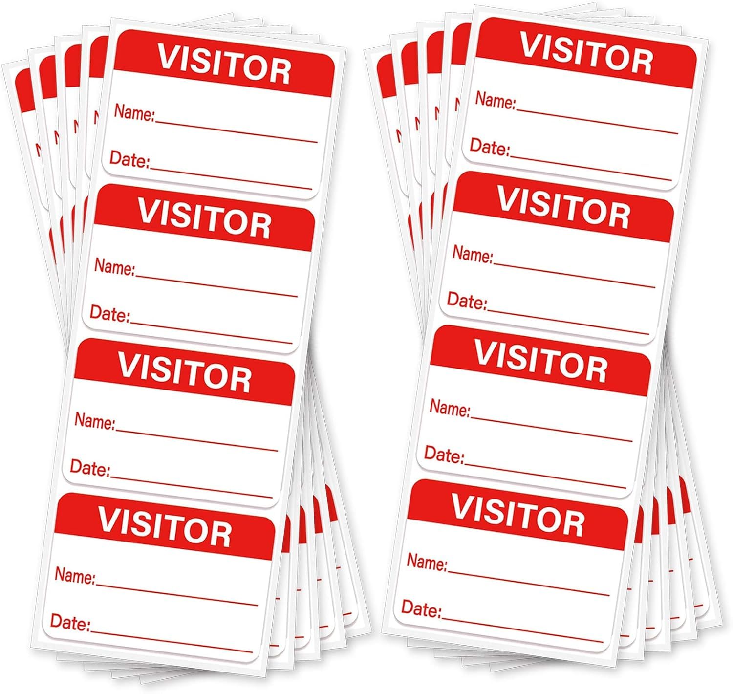 Visitor Identification Labels Visitor Pass Stickers 3x2 Inch Name Tag Sticker Roll Office Visitor Badges Hall Pass Labels,100 Pcs