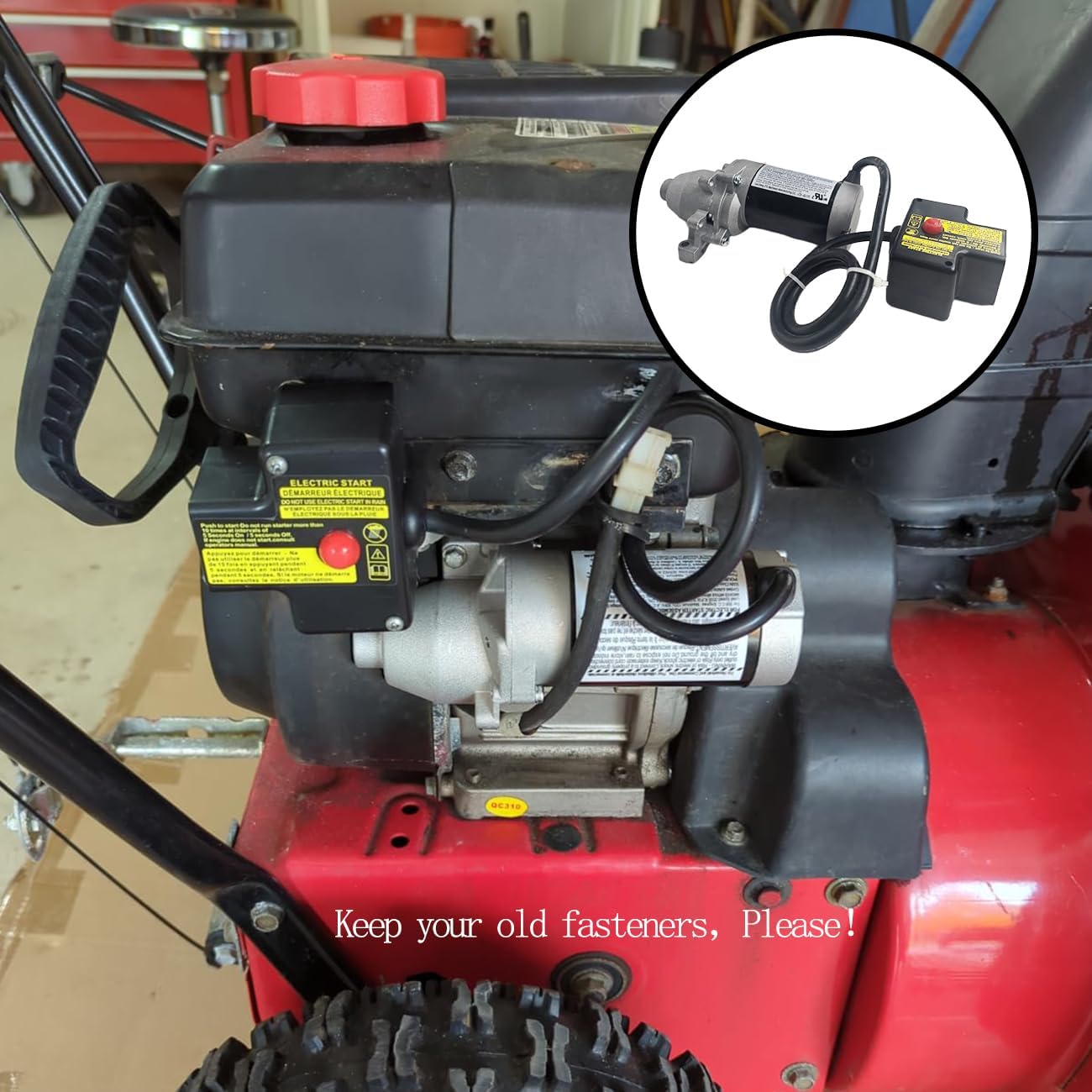 951-10645A Electric Starter/Motor 751-10645 951-10645B Compatible with Ariens/Troy-Bilt/MTD/Cub-Cadet/Craftsman/Toro/Husqvarna/LCT Snowblower 208cc 254cc Engine