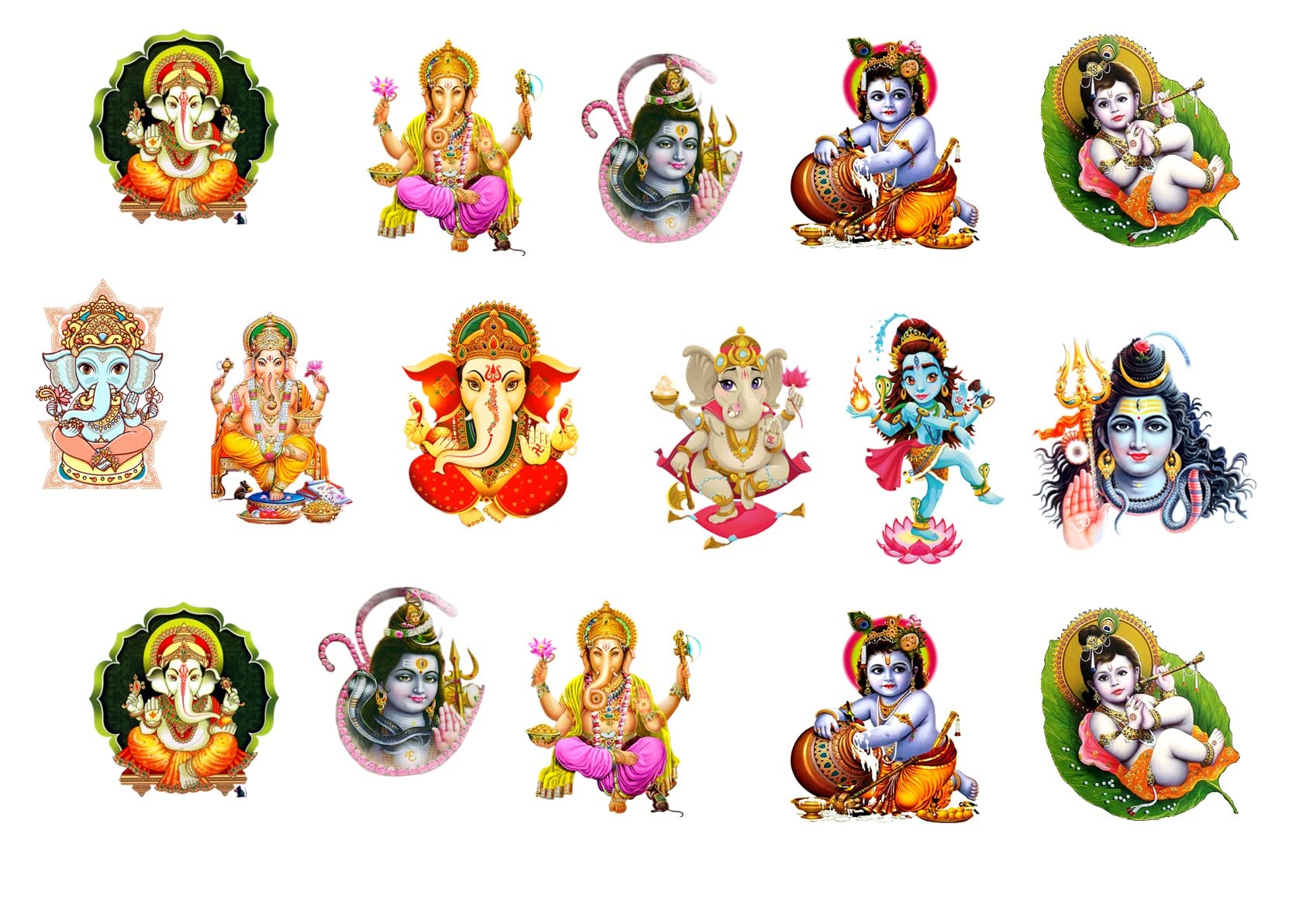 Kaz Creations Hindu Gods India Temporary Tattoos Diwali India Collection (Hindu Gods India Temporary Tattoos)