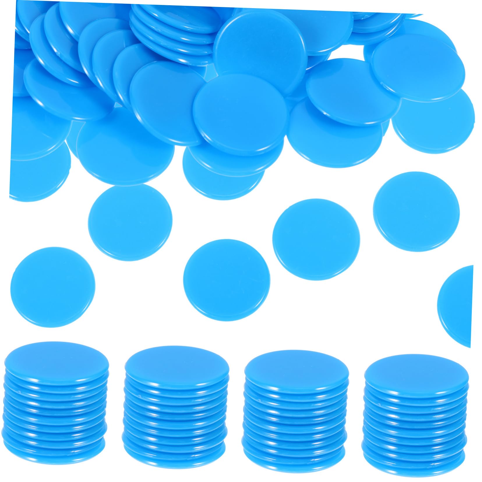 HOOTNEE 100pcs Bingo Counting Chips Markers for Games for Math Teaching Board Games Bright Color Easy to Carry Bingo Accessories