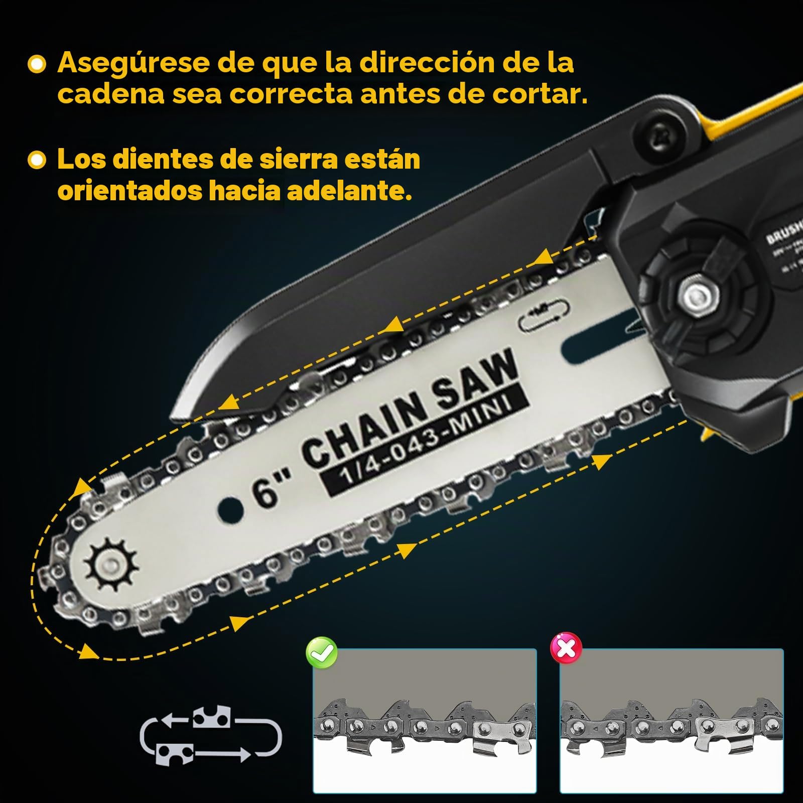 Tijeras de podar telescópica mini motosierra compatible con Dewalt 20V 18V | sin baterías 4 en 1 sierra de 6 pulgadas, sierra de árbol 45 mm sierra eléctrica Tijeras de jardín tijeras de árbol