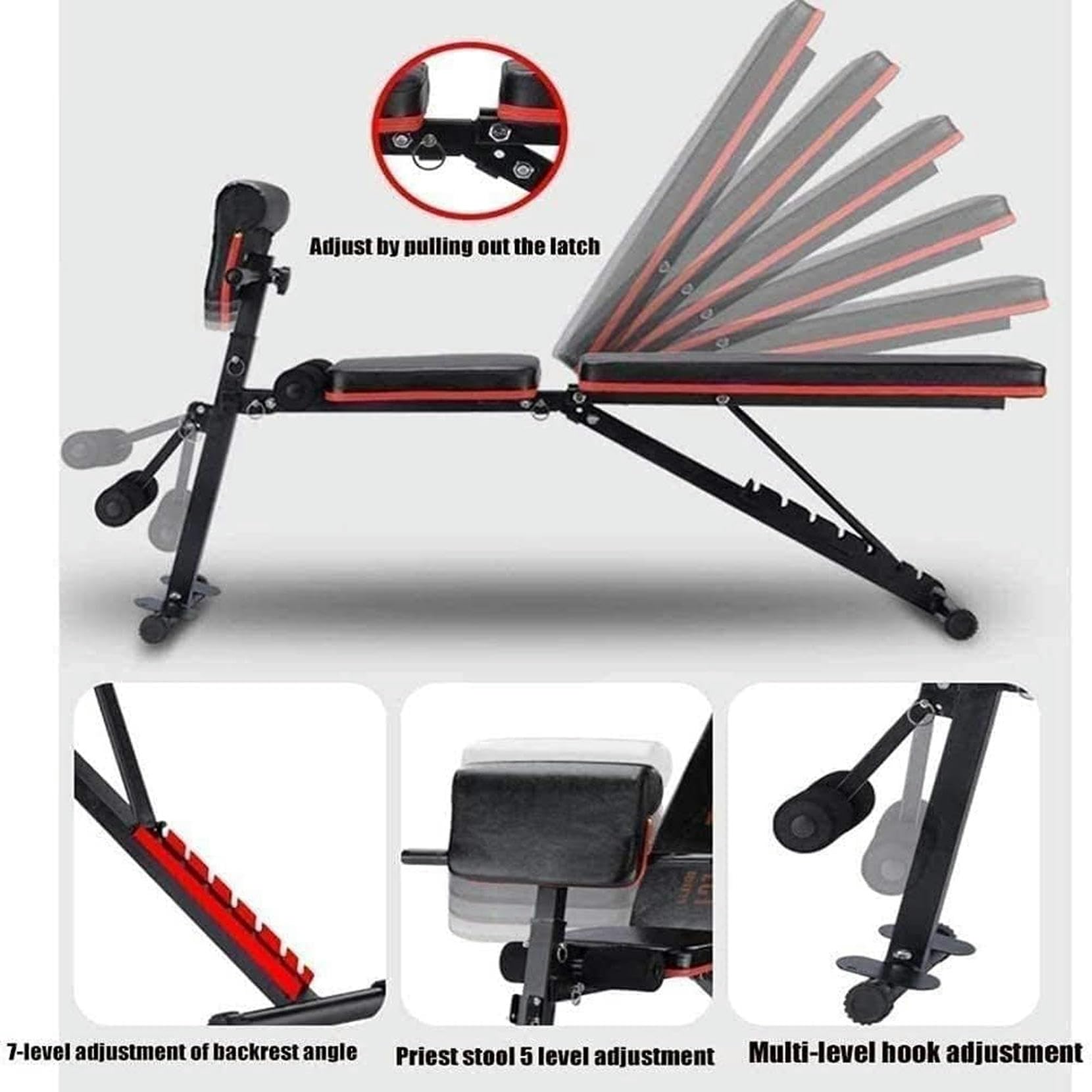 OTQEFTN Supine Weight Reduction Bench Bench Press Benches for Home Multifunction Weight Bench,Dumbbell Bench