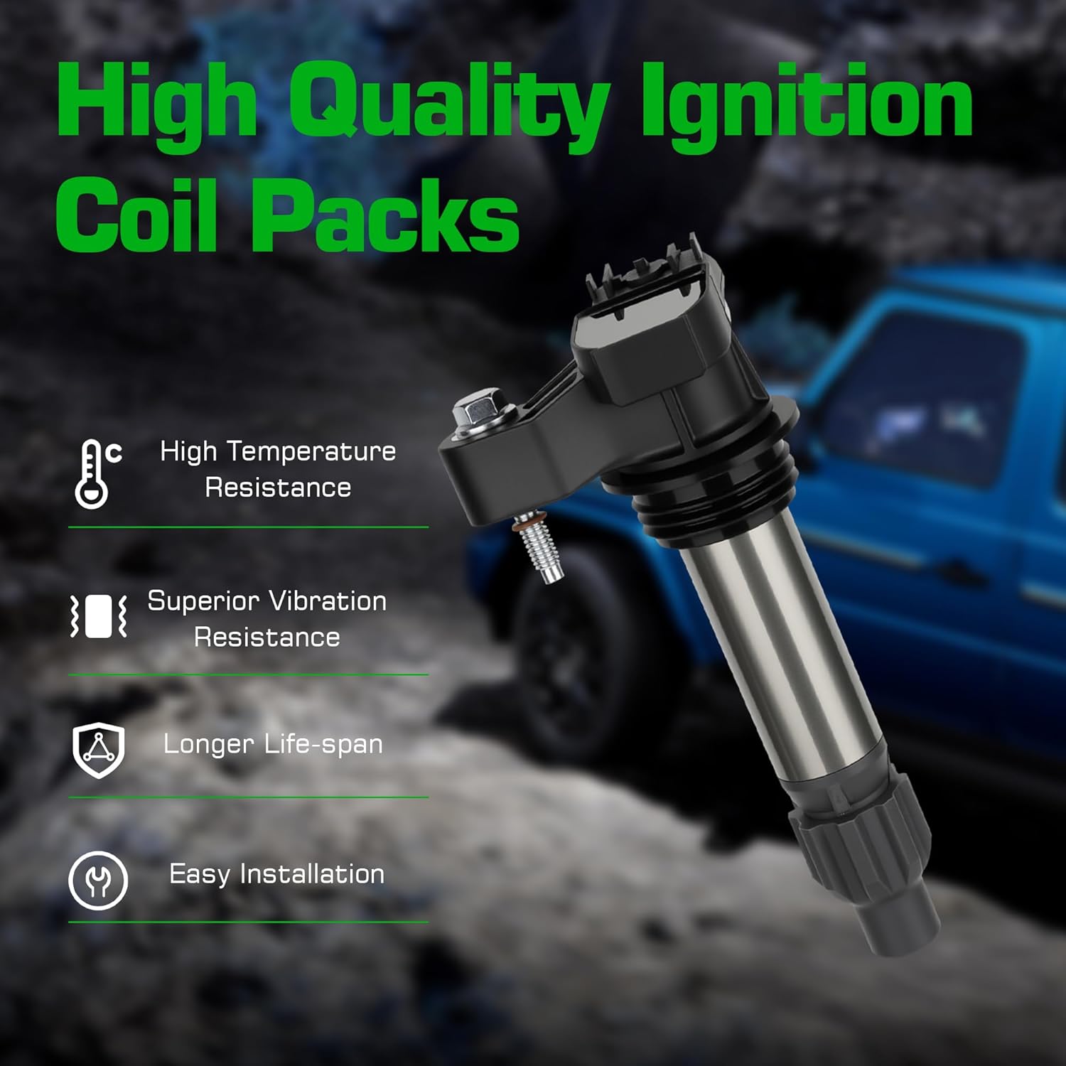 UF569 Ignition Coil Pack Set of 6 Compatible with Buick Allure for Cadillac ATS CTS XTS for Chevy Impala for GMC Acadia for Pontiac G6 for Saab 9-4X for Saturn Outlook Replace 5C1612 12590990 12618542