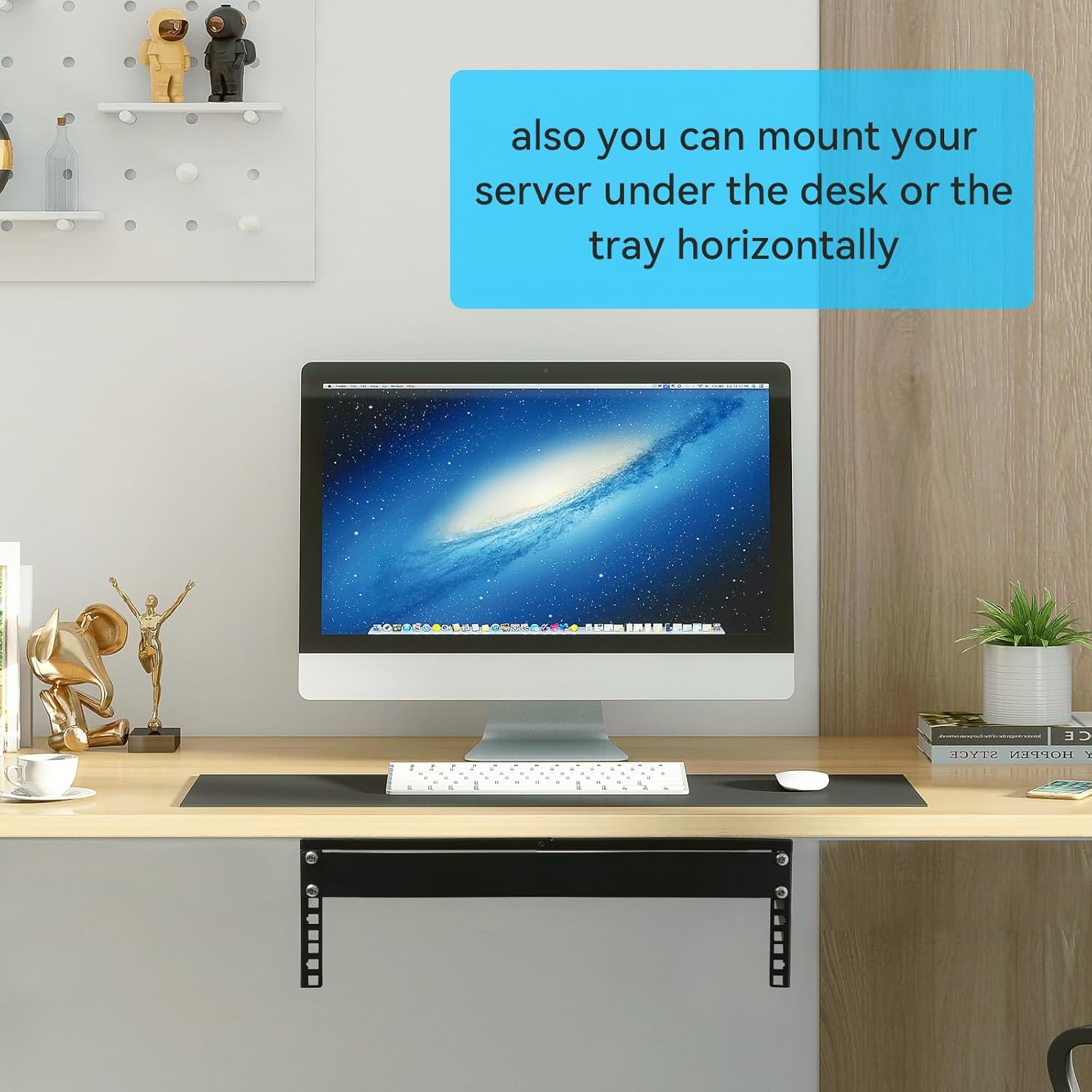 1U 2U 3U 4U Wall Mount Server Rack Shelf Vertical Mount Rack with Heavy Duty Metal for 19" Network Equipment Vertical mounting Bracket (3U)