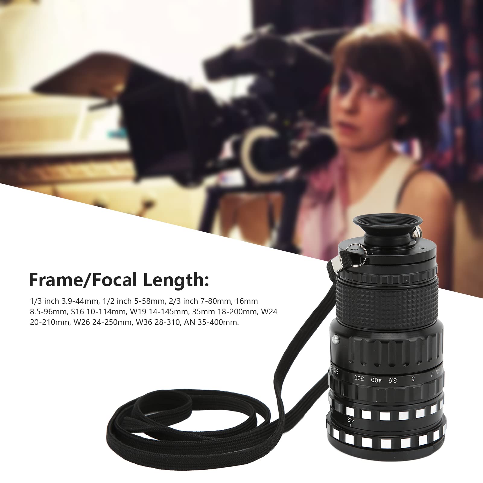 de Director Profesional 11X Zoom Compatible con Cámaras 52mm Rosca Frontal con Lente Multirrecubierta HD y Zoom Rotatorio para Formatos 4:3 16: 2.35 Diseño Ergonómico y Pantalla de Alta Definición