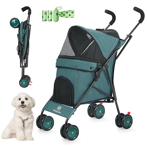 Wedyvko Cochecito paraguas para perros, cochecito plegable para mascotas para perros pequeños y gatos, con correa de transporte y soporte para disponible en Yaxa Costa Rica