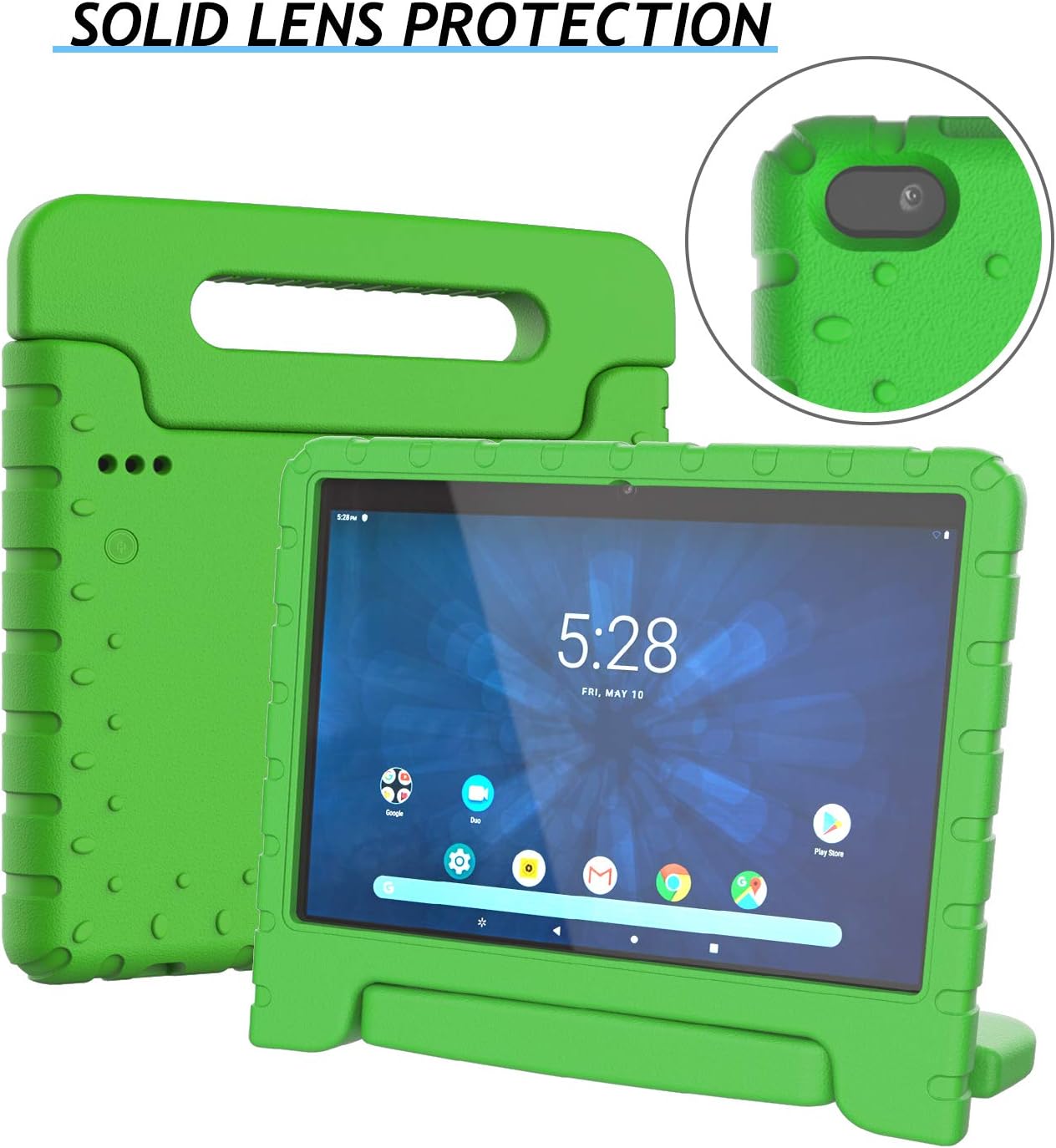 LTROP Kids Case ONLY for Onn 10.1 Tablet 1 Generation 2019 ONA19TB003, Onn 10.1 Tablet Case, Shockproof Light Weight Handle Stand Cover Case for Walmart Onn 10.1 Tablet 2019 (Model: ONA19TB003), Green