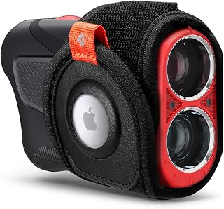 Spigen Golf AirTag Universal Magnetic Rangefinder Strap, Wrap, Mount, Securely Holds Golf Laser Rangefinders to Carts - Black
