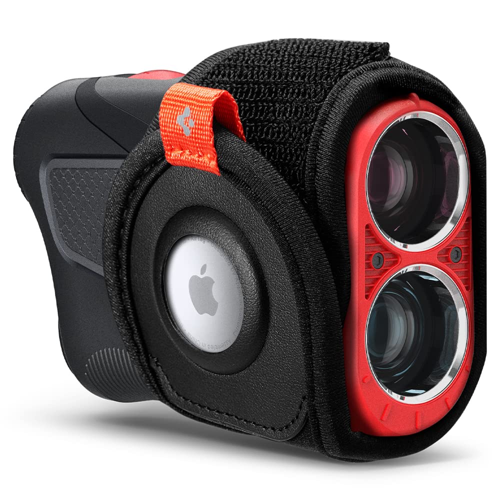 SpigenGolf AirTag Universal Magnetic Rangefinder Strap, Wrap, Mount, Securely Holds Golf Laser Rangefinders to Carts - Black