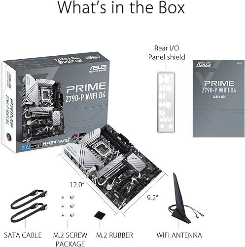 Miniatura 7 de ASUS Prime Z790-P WiFi D4 LGA 1700 (Intel 14, 12 y 13 generación) placa base ATX (PCIe 5.0, DDR4, 14+1DrMOS, 3x M.2, WiFi 6, Bluetooth v5.2, LAN de