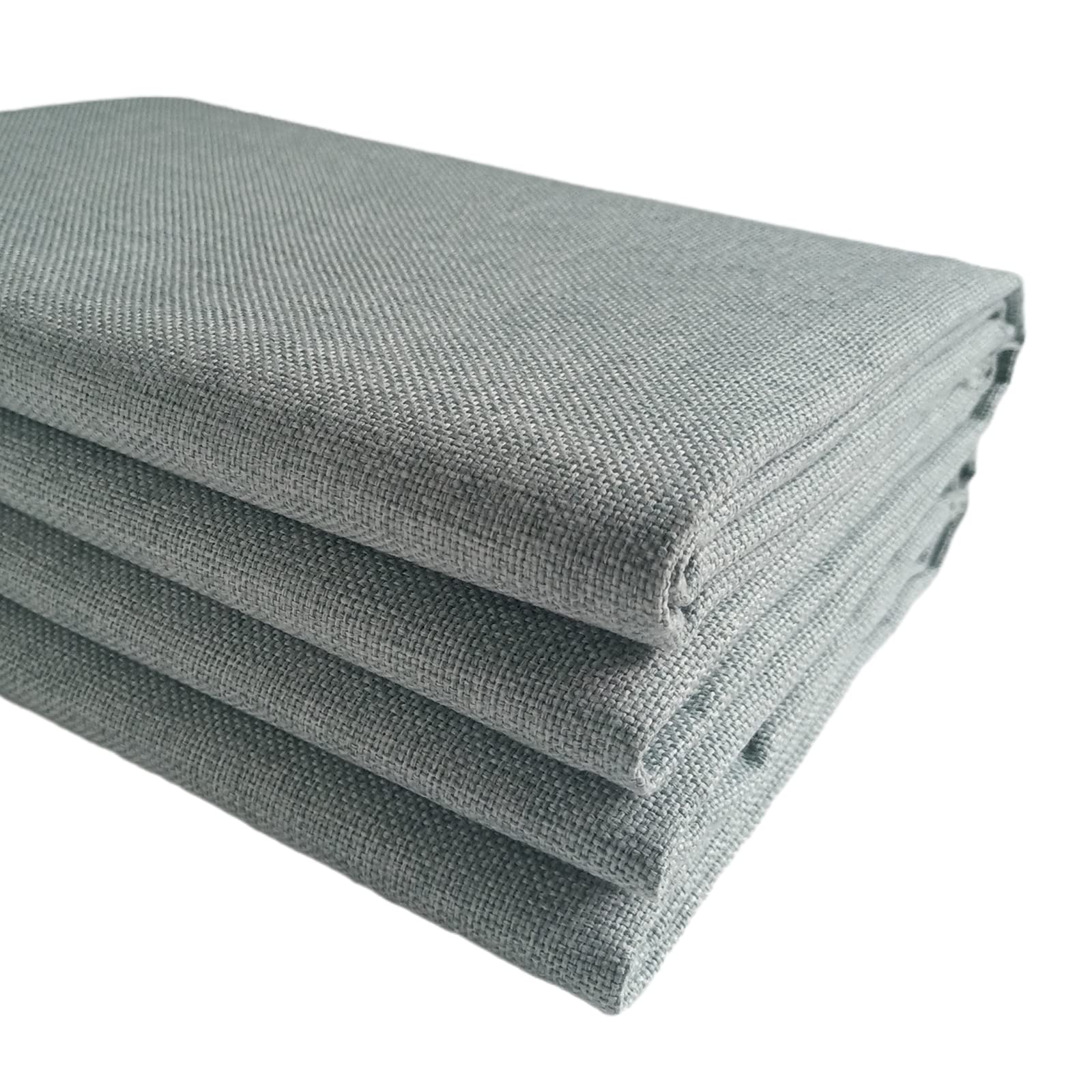 TinaKim Faux Linen Type Cloth Fabric for Sofa Chair Upholstery Material (Light Green 13, 2 Yard (57x 72 inch))