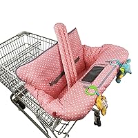 Vista 39 de Funda para carrito de compras para bebé de algodón, lavable a máquina para bebés, niños pequeños, niños o niñas, grandes (lindas)