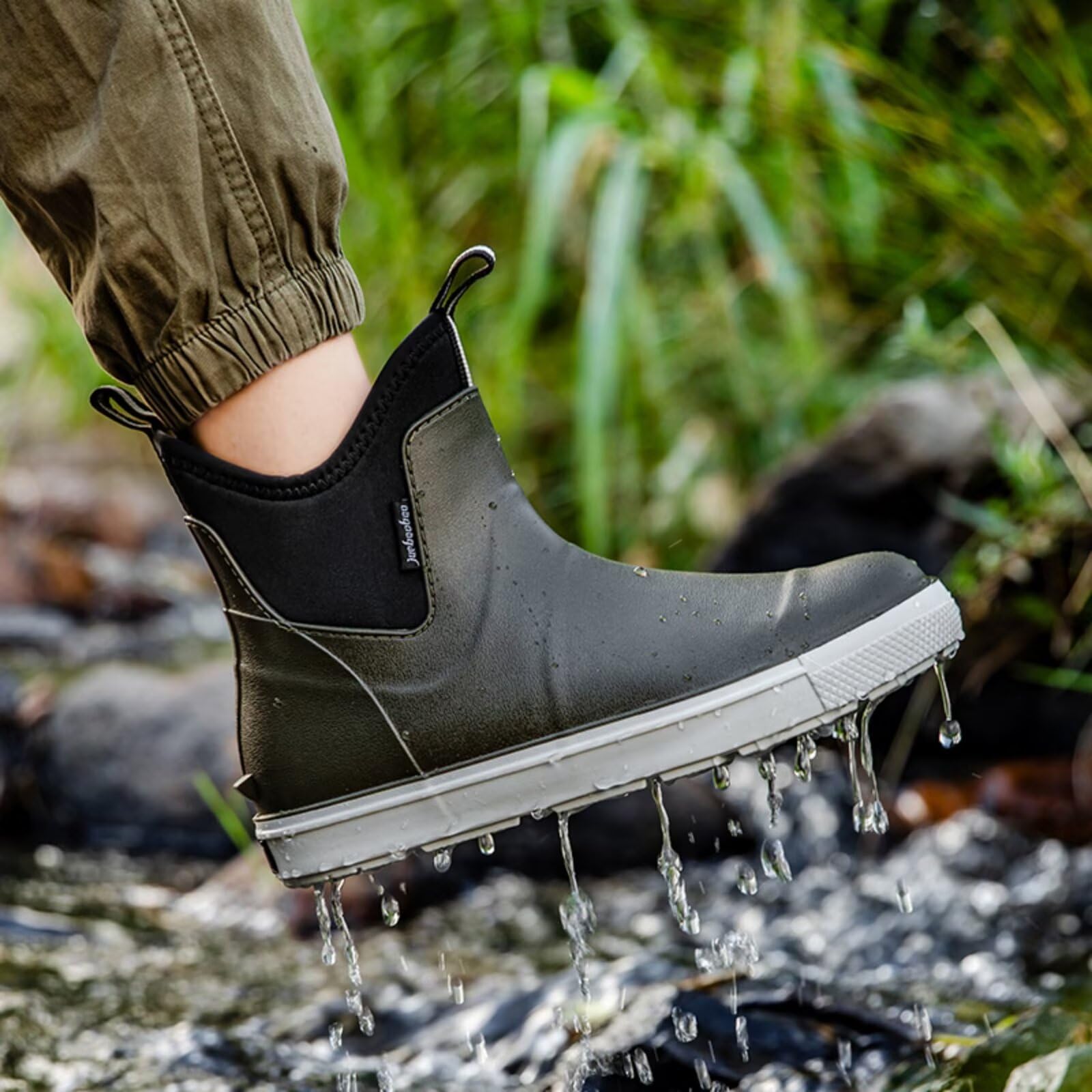 Botas de Agua Hombre Impermeables para Invierno Botas de Trabajo y Botines Antideslizantes Zapatos LluviaImpermeables Abrigados para Senderismo Jardinería Pesca