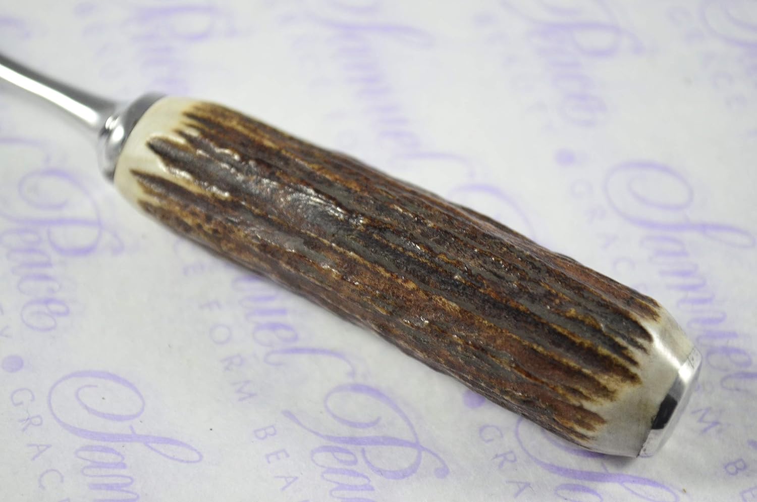 Six New Genuine Stag/Antler Handle Tea Spoons Boxed Made In Sheffield England