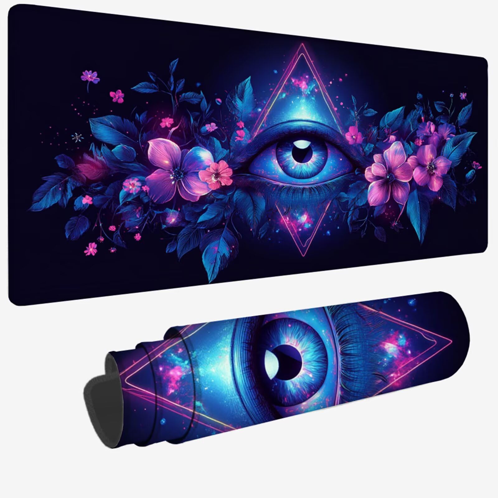 Podkładka pod mysz XXL 1400 x 600 x 3 MM, duża czarna podkładka pod mysz z wodoodporną i antypoślizgową gumą pod oczami pod ręką zszyte krawędzie, poprawia precyzję i szybkość dla gracza W-852