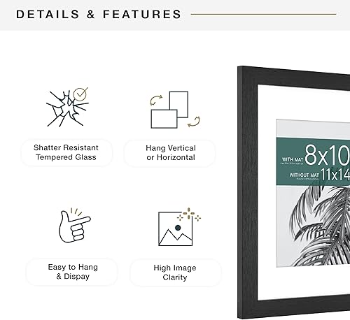 Vista 336 de MCS Industries Studio Gallery - Marcos con textura de madera color gris de 13 x 19 pulgadas / 33.02 x 48.26 cm., 2 unidades Gris Woodgrain