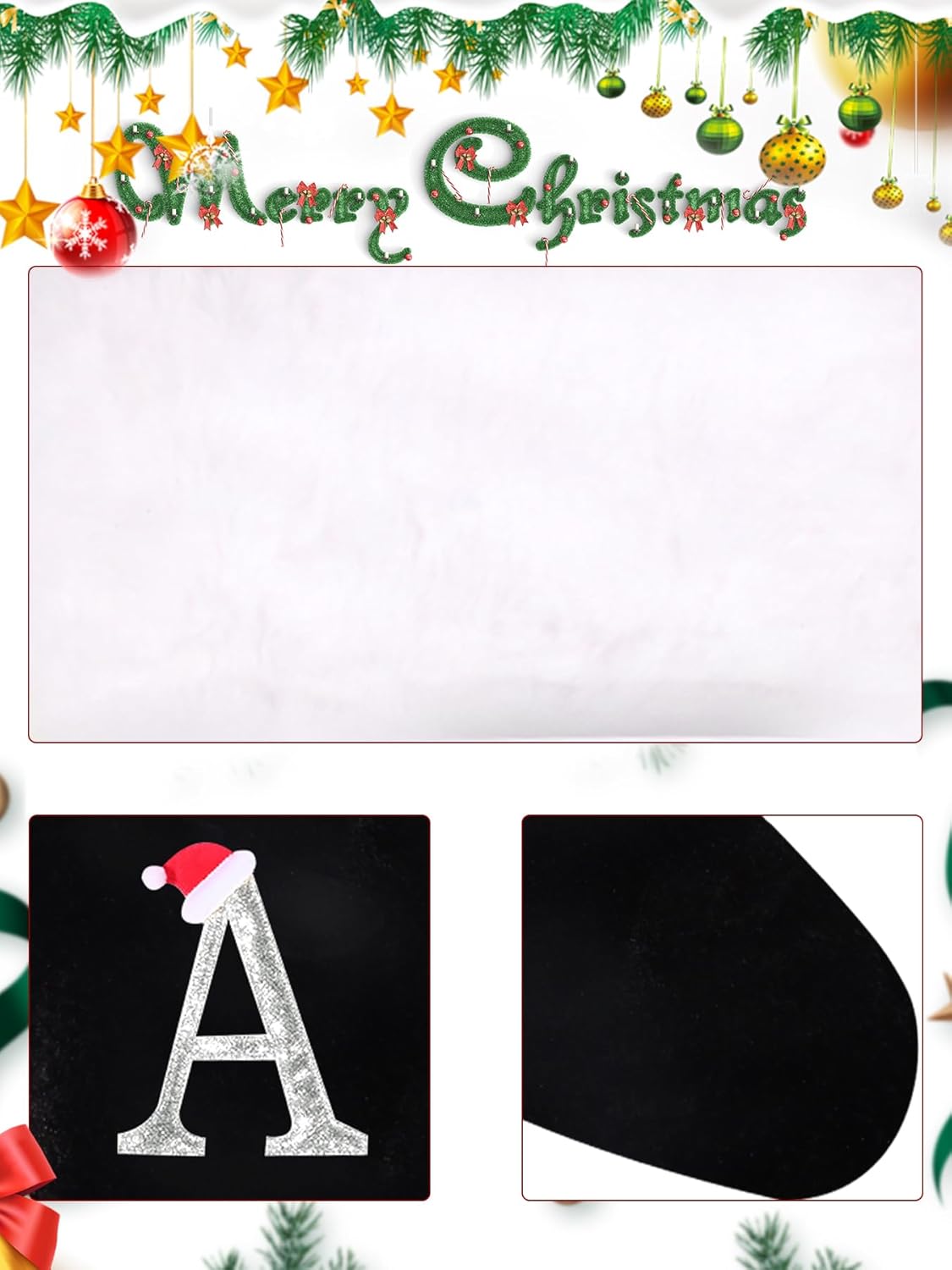 20 Inches Monogrammed Christmas Stockings with Letters,Super Soft Christmas Stockings Large Monogram Stockings Red Letter Stockings for Christmas Holiday Xmas Gift…