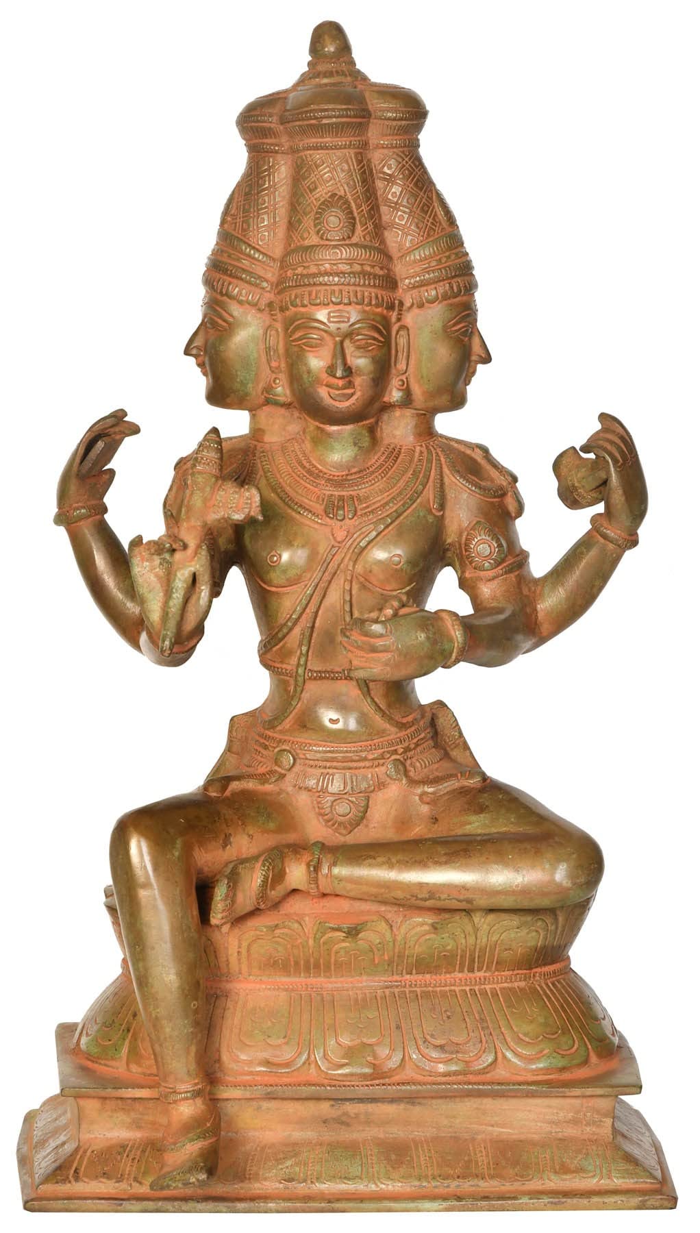 Brahma Ji en laiton créez un espace zen et méditation avec cette statue unique