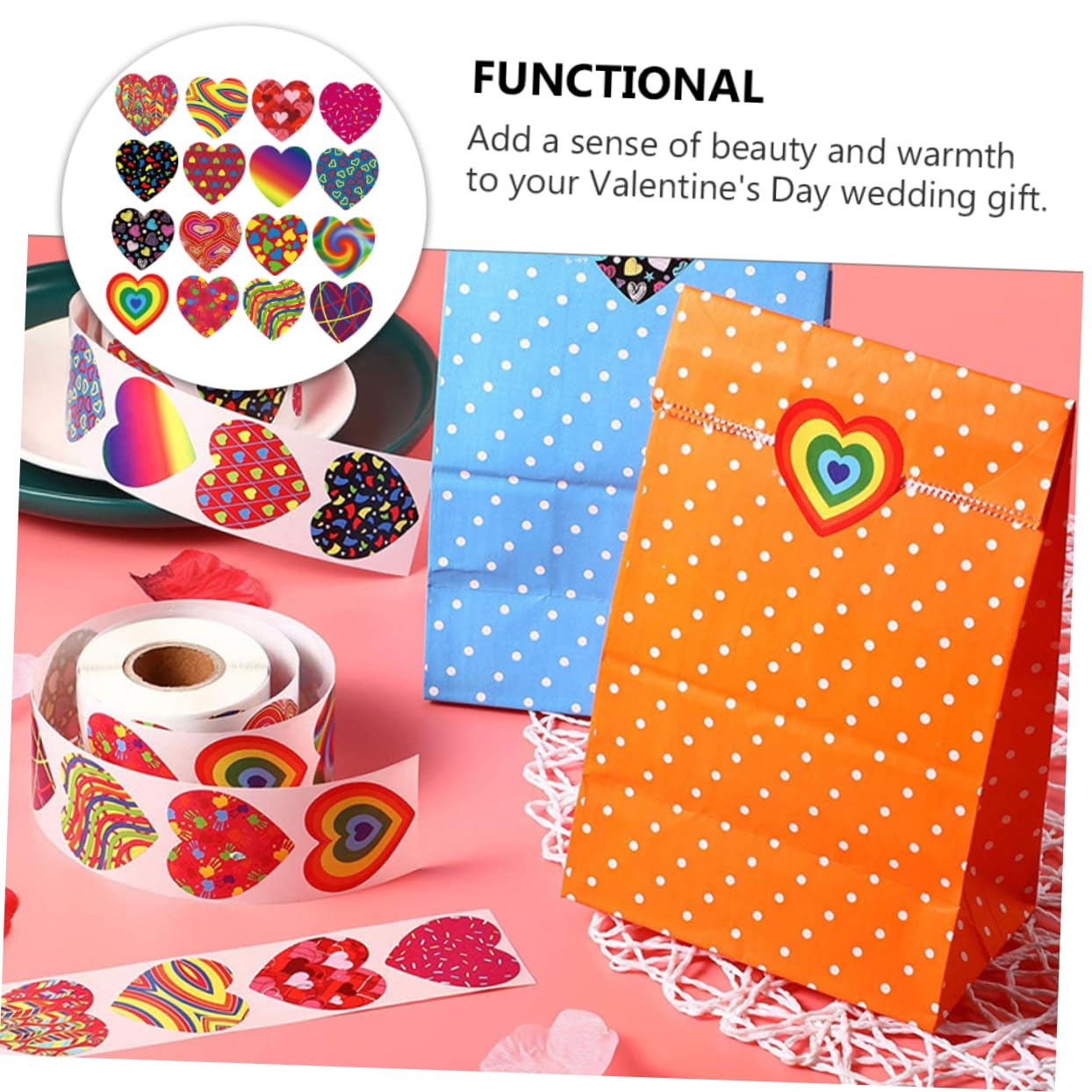 3 Set Adesivi D'amore Cuore Adesivi Per Etichette Etichette Adesive Per Adesivo Nozze Adesivi Adesivi Adesivo Di Rosso Carta